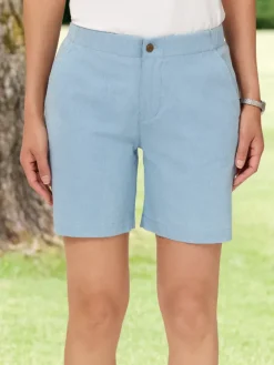 Women's Comfort Waist Chambray Pull-On Shorts