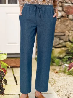 Women's Cotton Denim Pull-On Pants