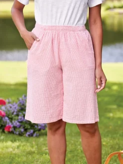 Women's Cotton Seersucker Pull-On Shorts