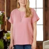 Women's Double-Gauze Popover Top