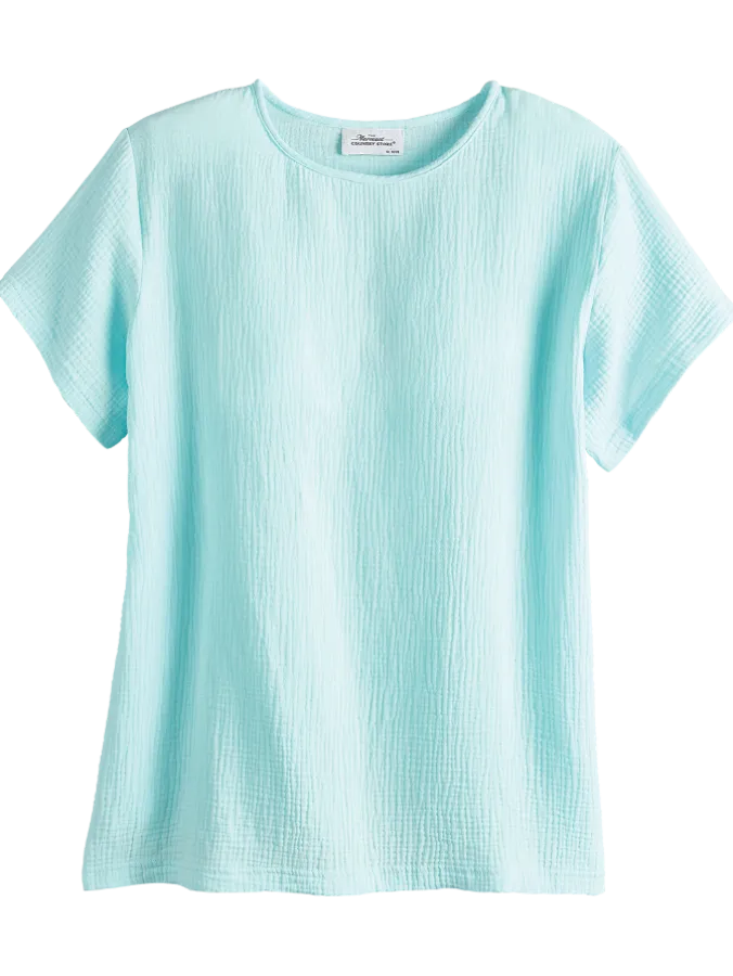 Women's Double-Gauze Popover Top