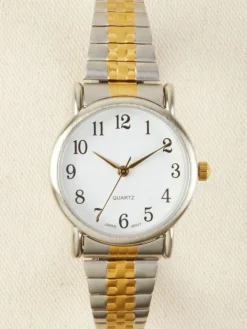 Women's Easy-to-Read Expansion-Band Wrist Watch