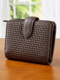 Women's Embossed Leather Bi-Fold Wallet