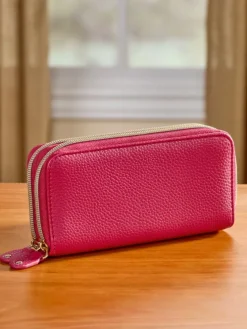 Women's Everyday Double-Zip Organizer RFID-Blocking Wallet