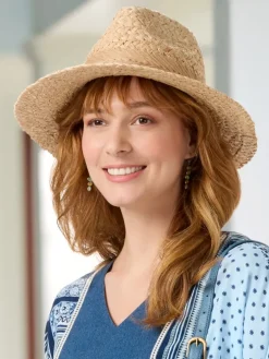Women's Fedora Toyo Straw Sun Hat