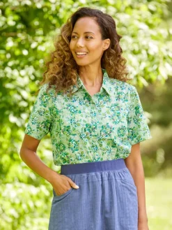 Women's Floral Button-Front Shirt