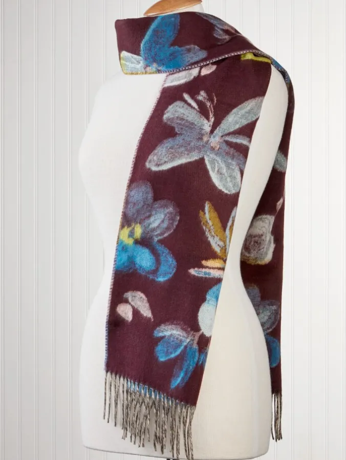 Women's Floral Print Long Scarf