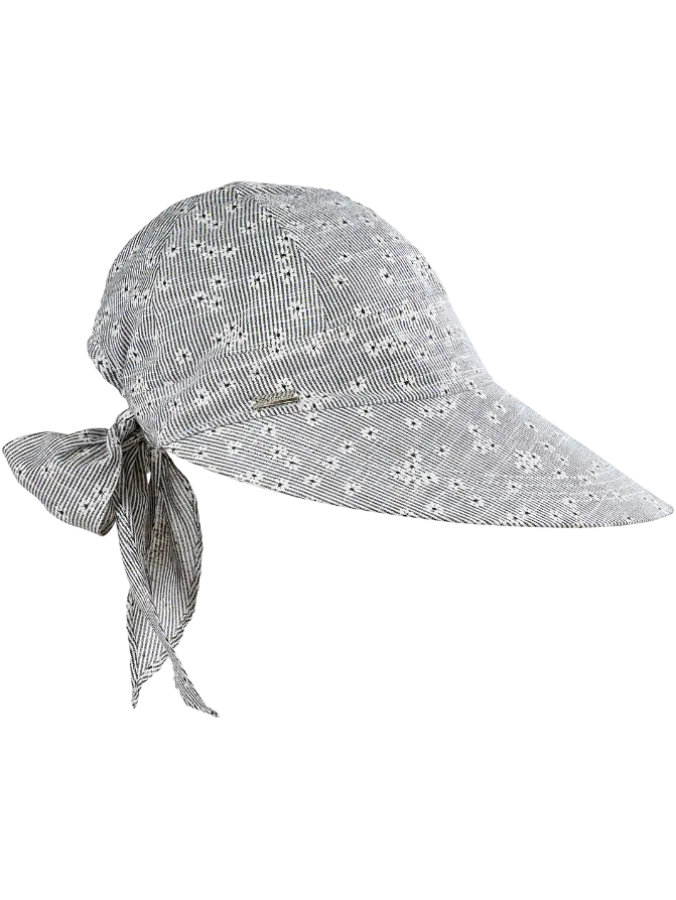 Women's Floral Sun Visor Ball Cap With Bow