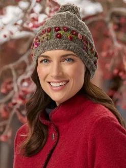 Women's Flower Fields Wool Beanie