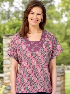 Women's Flutter-Sleeve Tunic