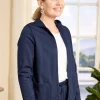 Women's French Terry Open-Front Cardigan