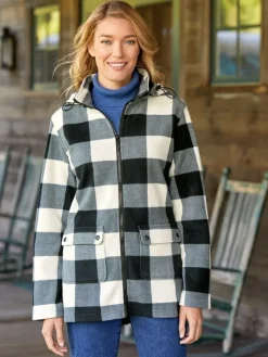 Women's Full-Zip Double-Fleece Jacket With Hood