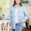 Women's Gingham Boyfriend Shirt