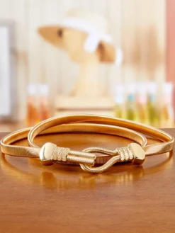 Women's Gold Stretch Chain Dress Belt