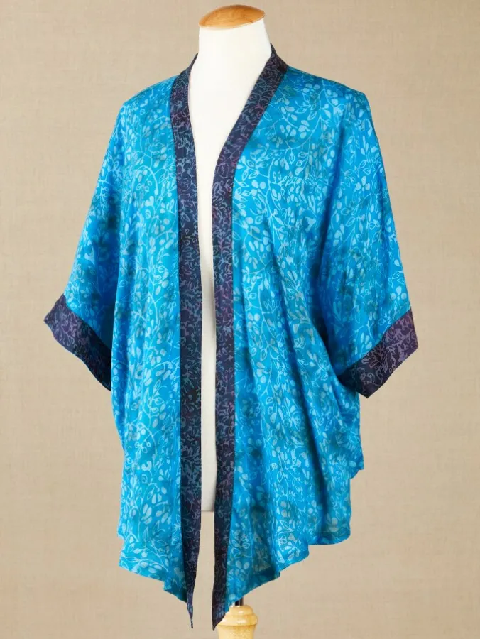 Women's Hand-Dyed Batik Flowy Topper