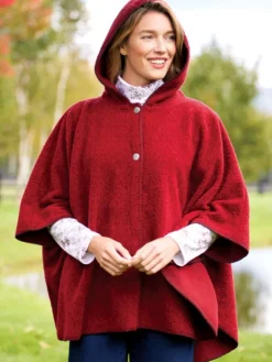 Women's Hooded Berber Fleece Cape