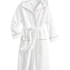 Women's Hooded Knee-Length Wrap Robe