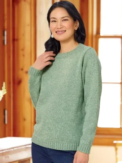 Women's Irish Supersoft Merino Wool Crewneck Sweater