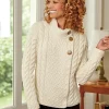 Women's Irish Supersoft Wool Asymmetrical Cardigan