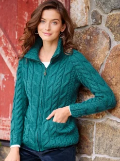 Women's Irish Supersoft Wool Full-Zip Cardigan