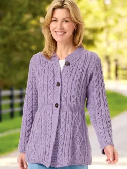 Women's Irish Wool A-Line Cardigan
