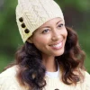 Women's Irish Wool Knit Pom-Pom Hat