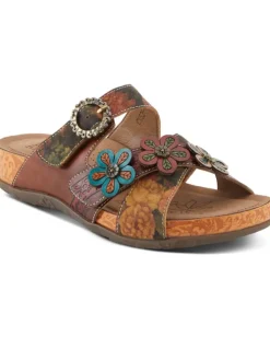 Women's L'Artiste Painted Floral Leather Sandals