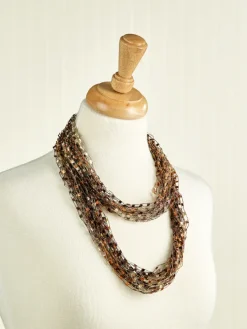 Women's Layered Ribbon Scarf Necklace