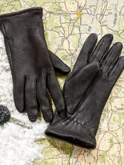 Women's Lined Deerskin Leather Gloves