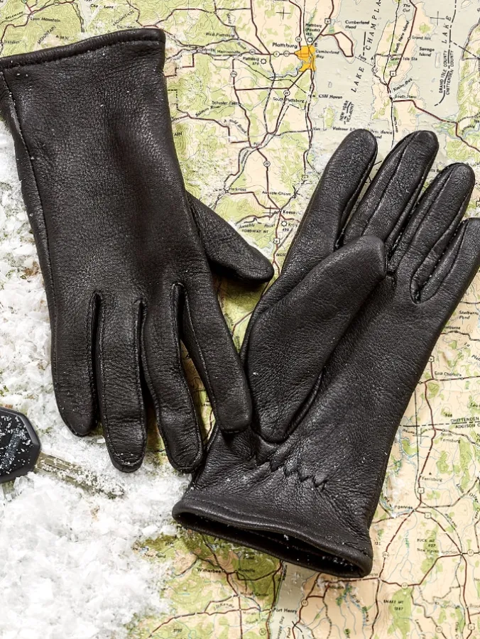 Women's Lined Deerskin Leather Gloves
