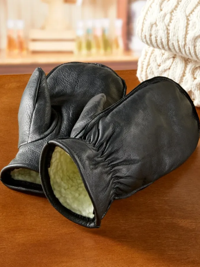 Women's Lined Deerskin Mittens