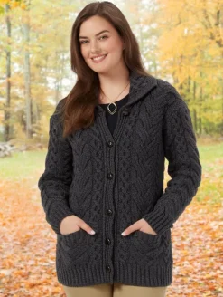 Women's Long Supersoft Irish Wool Cardigan
