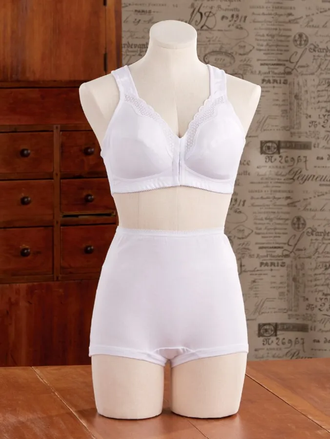 Women's Long-Torso Cotton Briefs With Cotton Leg Bands, 3 Pairs