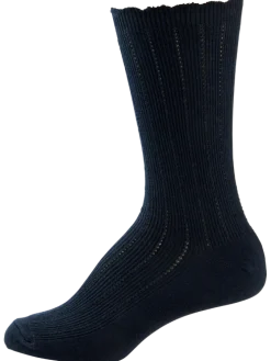 Women's Mid-Calf Ruffle-Edge Dress Socks, 3 Pairs