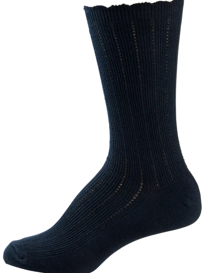 Women's Mid-Calf Ruffle-Edge Dress Socks, 3 Pairs