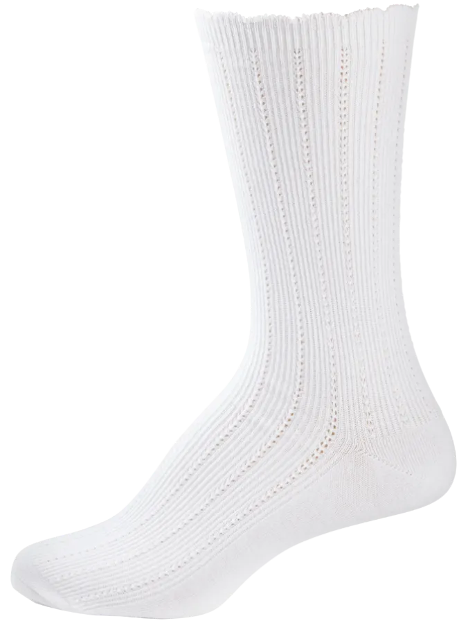 Women's Mid-Calf Ruffle-Edge Dress Socks, 3 Pairs