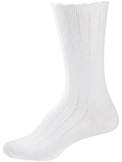 Women's Mid-Calf Ruffle-Edge Dress Socks, 3 Pairs