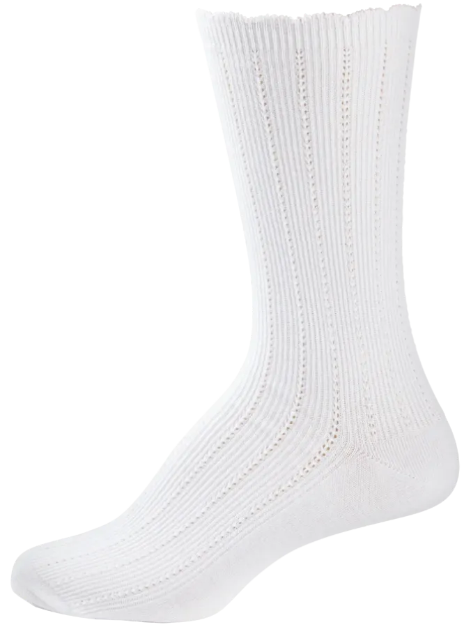 Women's Mid-Calf Ruffle-Edge Dress Socks, 3 Pairs