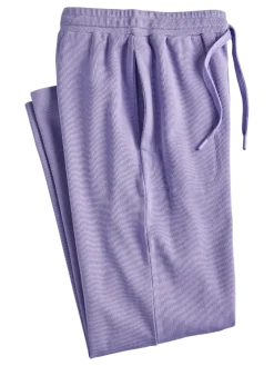 Women's Mini Rib-Knit Cotton Lounge Pants