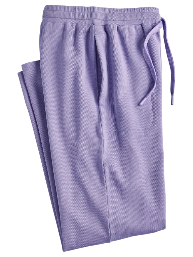 Women's Mini Rib-Knit Cotton Lounge Pants