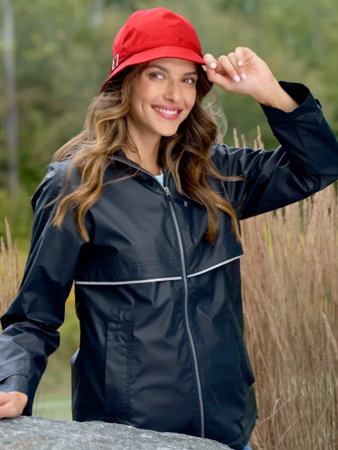 Women's Navy Vermonter Rain Jacket