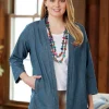 Women's Open-Front Denim Jacket