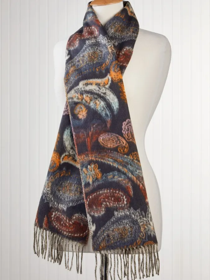 Women's Paisley Print Long Scarf