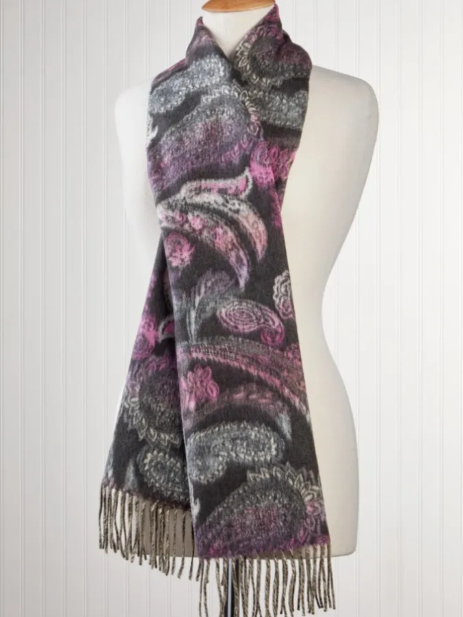Women's Paisley Print Long Scarf