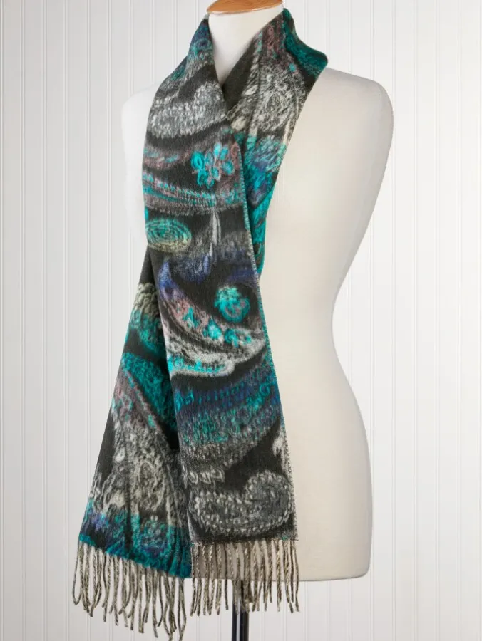 Women's Paisley Print Long Scarf