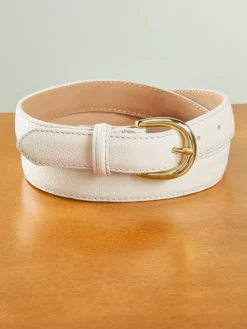 Women's Pebble-Grain Leather Dress Belt
