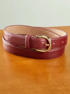 Women's Pebble-Grain Leather Dress Belt