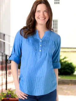 Women's Perfect Pintuck Cotton Tunic
