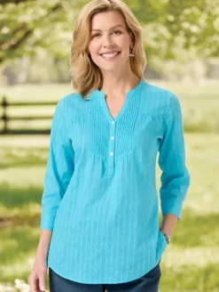 Women's Perfect Pintuck Cotton Tunic
