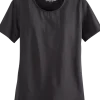 Women's Pima Cotton Short-Sleeve Round-Neck Top